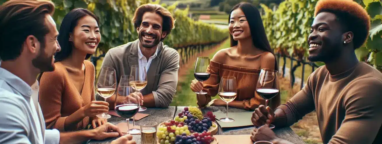 Gårdsopplevelser og vinsmaking: perfekte aktiviteter for bedriftsgrupper – illustration