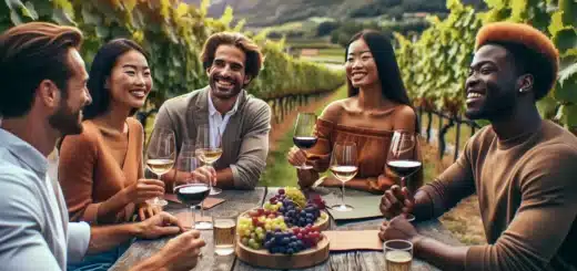 Gårdsopplevelser og vinsmaking: perfekte aktiviteter for bedriftsgrupper – illustration