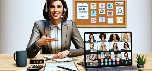 Facilitator leads a digital teambuilding call on teams with shared whiteboard