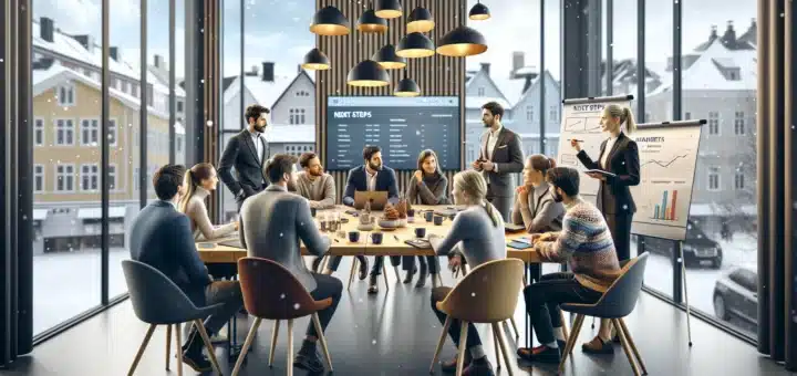 Norwegian colleagues in a workshop mixing learning networking and light activities