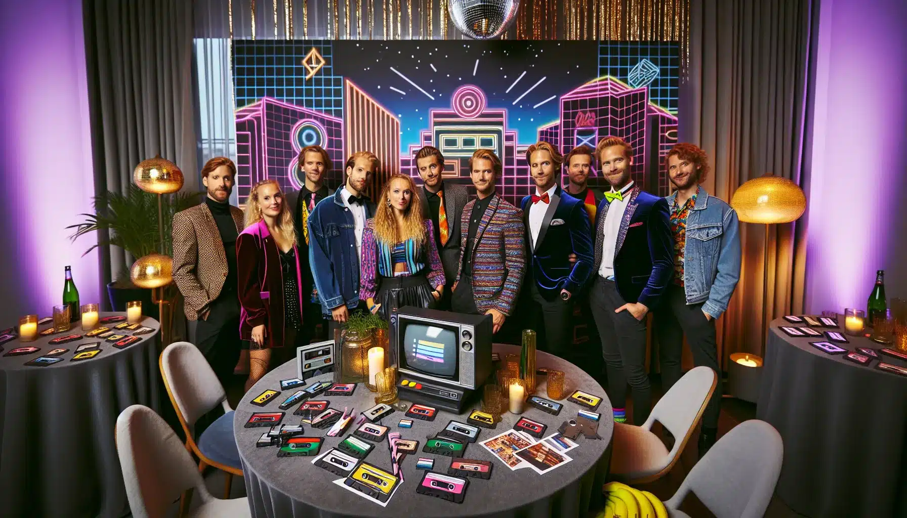 De mest kreative temafestene for firmaarrangementer: fra retro til futuristisk 3 Retro er en sjelden sikker vinner, fordi det kombinerer nostalgi med lav risiko – illustrasjon