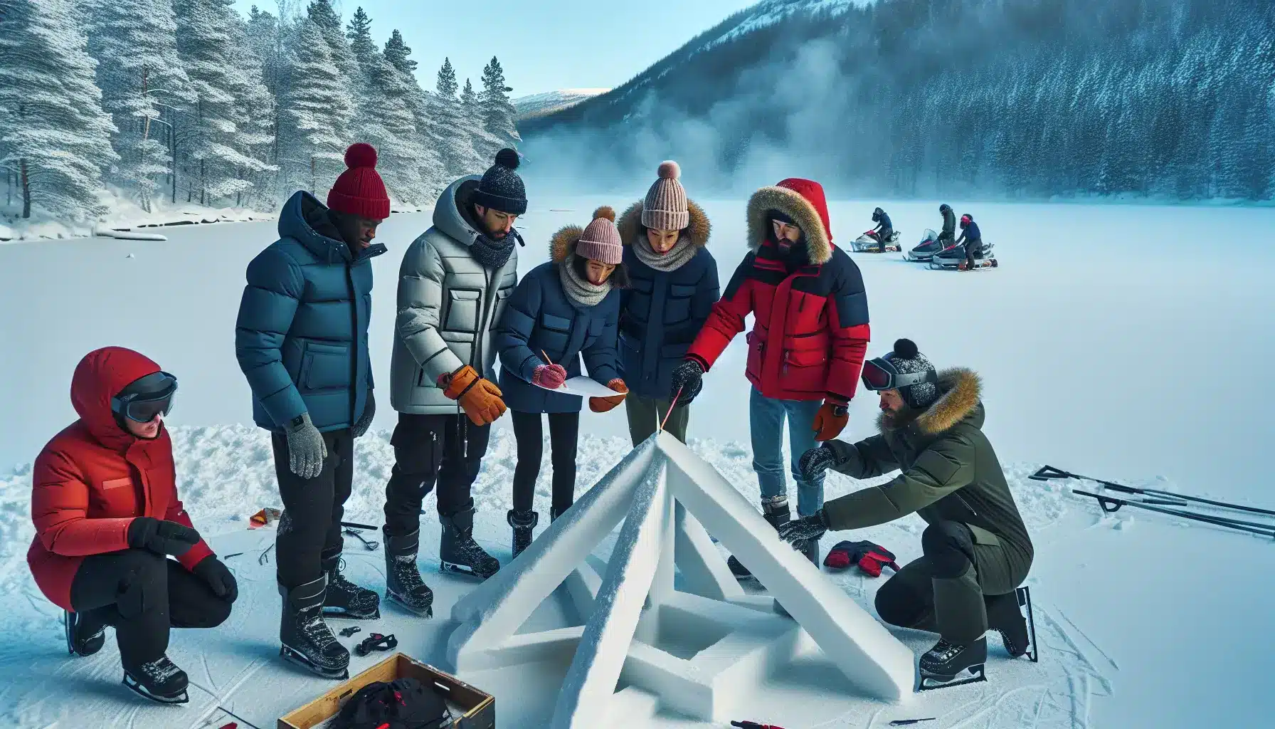 Det kan h&oslash;res banalt ut, men n&aring;r en gruppe sammen skal holde varmen, finne flyt p&aring; isen eller l&oslash;se oppgaver i sn&oslash;, blir samarbeid mer enn et buzzord &ndash; illustrasjon